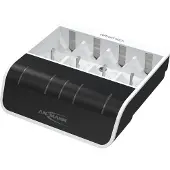 Ansmann Comfort Multi - 1,5 h USB-batteriladdare - (för AA, AAA, C, D, 9V) - 800 mA - vit, svart