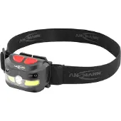 Ansmann HD250RS - Huvudficklampa - LED x 2 - totalt: 9 W - svart
