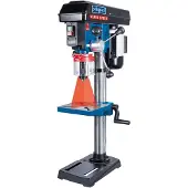 Scheppach DP19Vario, utan nyckel, Svart, Blå, Röd, 1,6 cm, 2580 RPM, 1 mm, 440 RPM