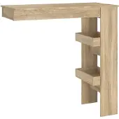 vidaXL Barbord väggmonterat sonoma-ek 102x45x103,5 cm konstruerat trä