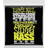 Ernie Ball Regular Slinky rostfritt stl basgitarrstrngar 50-105 gauge (P02842)