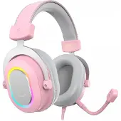 Fifine H6 USB 7.1 Gaming Headset RGB - Rosa