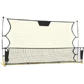 vidaXL Fotbollsnät med rebounder svart och gul 183x85x120 cm polyester