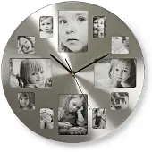 Nedis Väggklocka | Diameter: 400 mm | Metall | Silver