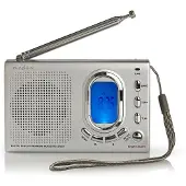 Nedis Världs radio | Portabel design | AM / FM / SW | Batteridriven / Strömadapter | Digital | 1.5 W | Hörlursuttag | Alarmklockfunktion | Sov timer | Grå