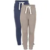 Minymo Sweatpants - 2-pack - Ljus Brunmelerad/Blåmelerad - - 6 år (116) - Sweatpants