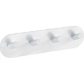 SmartaSaker Kroklist, 4 krokar, Självhäftande, Metall, PIENCO QUADRO, Vit