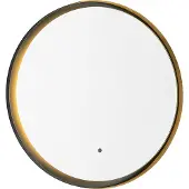 QAZQA Modern badrumsspegel svart inkl LED och touch-dimmer - Pim