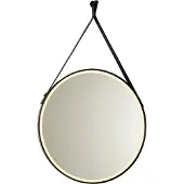 QAZQA Modern badrumsspegel svart inkl LED och touchdimmer - Pien