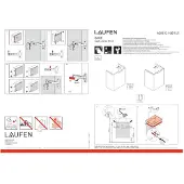 Laufen Base vitt tvättställsskåp med höger gångjärnsdörr - mått: H53 x B41,5 x D32 cm. Tvättställ #626942000 måste beställas separat.