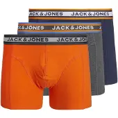 Jack & Jones Boxershorts 'MYLE' marinblå / grå / orange / vit