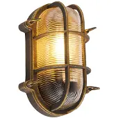 QAZQA Vägg- och taklampa guld/mässing oval IP44 - Noutica