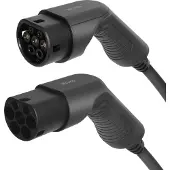 Deltaco laddkabel typ 2 - typ 2, 3 fas, 16A, 5 meter