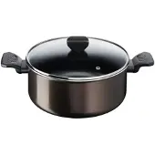 Tefal Easy Cook & Clean holländsk ugn 24 cm + glaslock, icke-induktion, non-stick beläggning, tillverkad i Frankrike B5544602