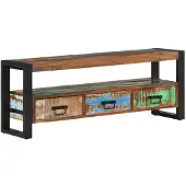vidaXL Tv-bänk 120x30x45 cm massivt återvunnet trä