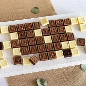 Smartphoto Choklad med text 60 bitar