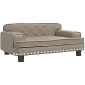 vidaXL Hundbädd cappuccino 70x45x30 cm konstläder