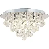 LINDBY Kristall taklampa Antonino , dimbar, Förkromad / silver, Vardagsrum / matsal, Kristall, Modern, Taklampa