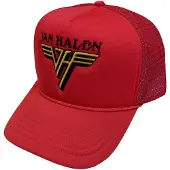 Ginza.se Van Halen: Unisex Mesh Back Cap/Text & Yellow Logo (Red & Black)