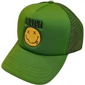 Ginza.se Nirvana: Unisex Mesh Back Cap/Logo & Happy Face (Green)