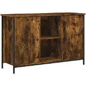 vidaXL Tv-bänk rökfärgad ek 100x35x65 cm konstruerat trä