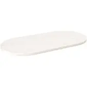 vidaXL Bordsskiva vit 100x50x2,5 cm oval massiv furu