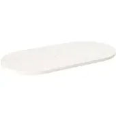 vidaXL Bordsskiva vit 110x55x2,5 cm oval massiv furu