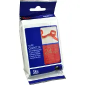 Brother TZe-RW54 tygband | guld text - vinröd märkband | 24mm x 4m (original)
