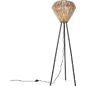 QAZQA Orientalisk golvlampa beige med pärlor - Moti