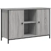 vidaXL Tv-bänk grå sonoma 100x35x65 cm konstruerat trä