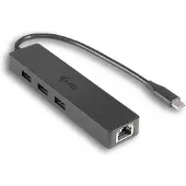 ITEC USB-C Slim HUB 3-Port mit Gigabit Ethernet Adapter Nätverksadapter 10 / 100 / 1000 MBit/s USB-C
