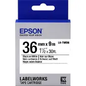Epson LK-7WBN | svart text - vit tejp | 36mm (original)