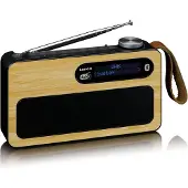 Lenco Bärbar DAB+/ FM-radio med Bluetooth Bamboo Black