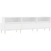 vidaXL Tv-bänk vit högglans 150x30x44,5 cm konstruerat trä