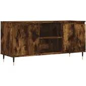 vidaXL Tv-bänk rökfärgad ek 104x35x50 cm konstruerat trä
