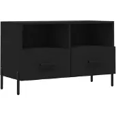 vidaXL Tv-bänk svart 80x36x50 cm konstruerat trä