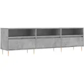 vidaXL Tv-bänk betonggrå 150x30x44,5 cm konstruerat trä