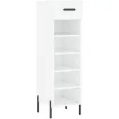 vidaXL Skohylla vit 30x35x105 cm konstruerat trä