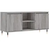 vidaXL Tv-bänk grå sonoma 104x35x50 cm konstruerat trä