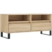 vidaXL Tv-bänk sonoma-ek 100x34,5x44,5 cm konstruerat trä