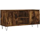 vidaXL Tv-bänk rökfärgad ek 104x35x50 cm konstruerat trä