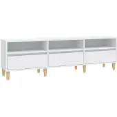 vidaXL Tv-bänk vit 150x30x44,5 cm konstruerat trä