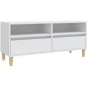 vidaXL Tv-bänk vit 100x34,5x44,5 cm konstruerat trä