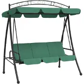 vidaXL Hammock grön 198 cm tyg och stål