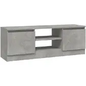 vidaXL Tv-bänk med dörr betonggrå 102x30x36 cm