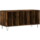 Super Merchant Vidaxl Skåp för Skivor, Rökfärgad Ek, 100X38X48 Cm