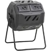 vidaXL Kompostlåda för trädgården svart 73x64x95 cm 160 L