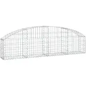vidaXL Gabion bågformad 200x30x40/60 cm galvaniserat järn