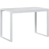 vidaXL Datorbord vit 110x60x73 cm spånskiva