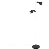 QAZQA Smart golvlampa svart inkl 2 Wifi A60 - Stijn